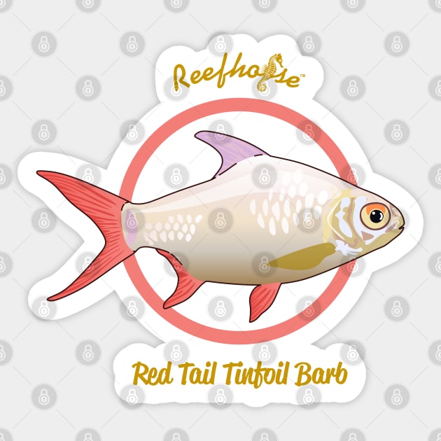 Red Tail Tinfoil Barb Sticker by Reefhorse